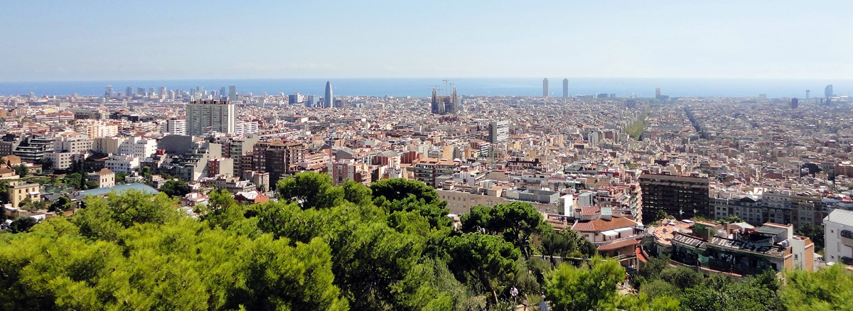 Barcelone vue depuis la montagne de Montjuc