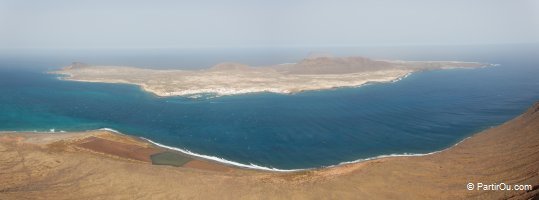 L'le Graciosa vue depuis Mirador del Rio - Lanzarote - Canaries