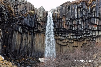 Cascade et orgues basaltiques de Svartifoss - Islande