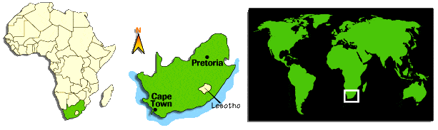 Carte Afrique du Sud