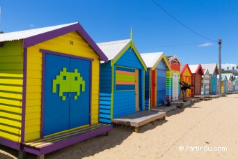 Cabine de plage de Brighton Beach - Australie