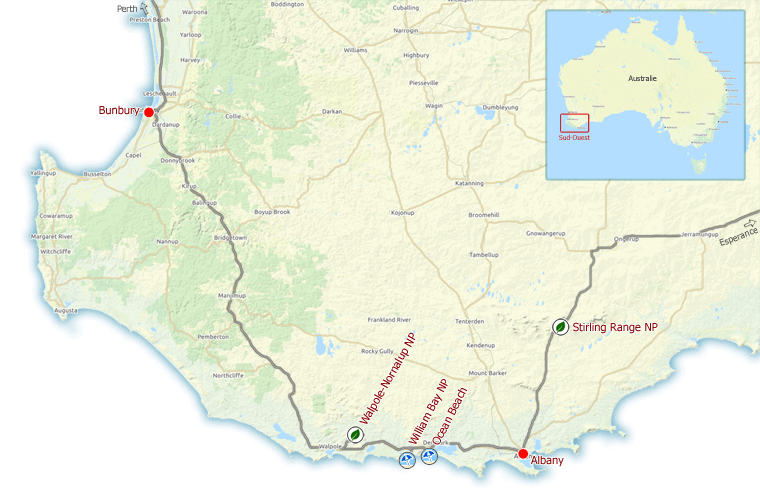 Nos visites dans le Sud-Ouest de l'Australie