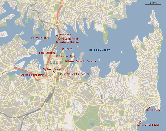 Carte de Sydney