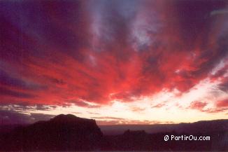 Coucher de soleil  la Valle de la Lune