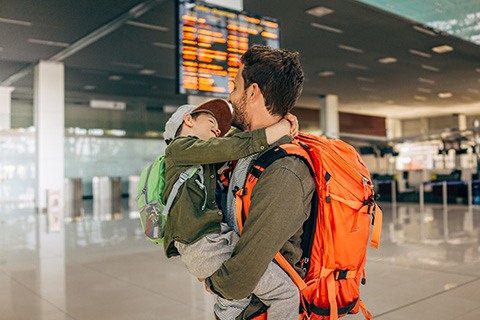 L'avion avec un enfant