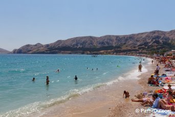 Plage Vela  Baška sur l'le de Krk - Croatie