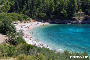 Plage de Pupnatska luka sur l'île de Korčula - Croatie
