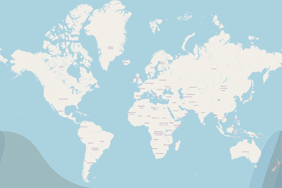 Visibility map — Partial eclipse on September 21, 2025