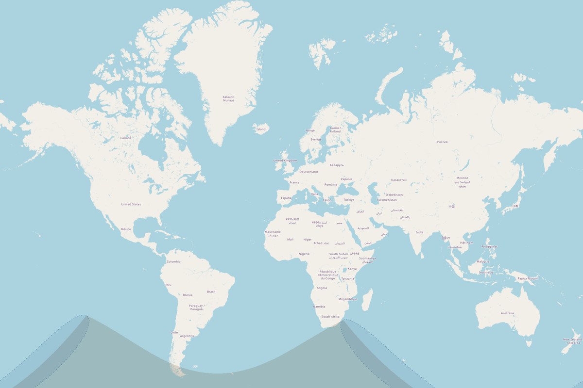 Carte de visibilité — Éclipse partielle du 5 décembre 2029