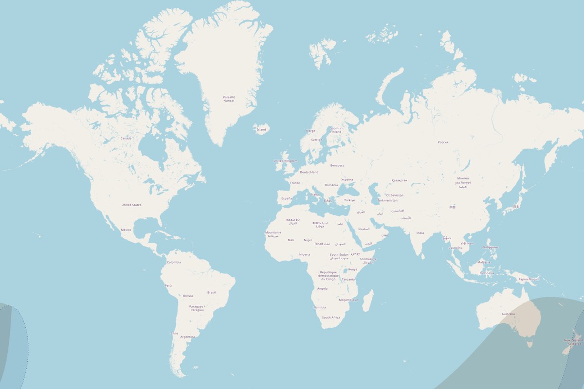 Carte de visibilité — Éclipse partielle du 11 mai 2040