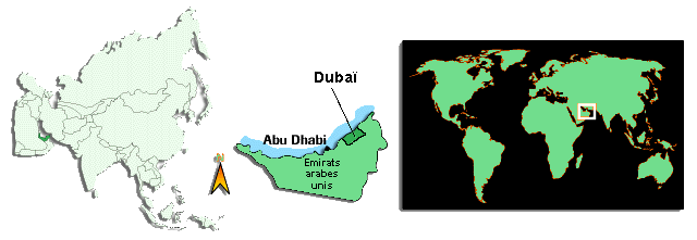 Carte Émirats arabes unis