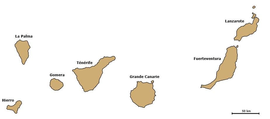 îles canaries carte