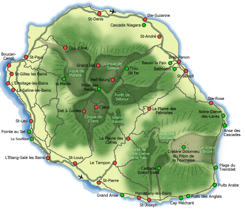 ile de la reunion carte