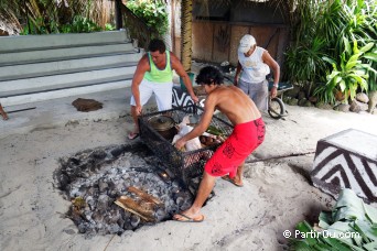 Préparation du Ma'a Tahiti - Moorea