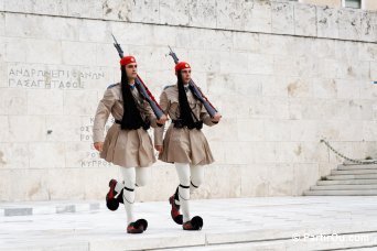 Relève de la garde au Parlement d'Athènes - Grèce