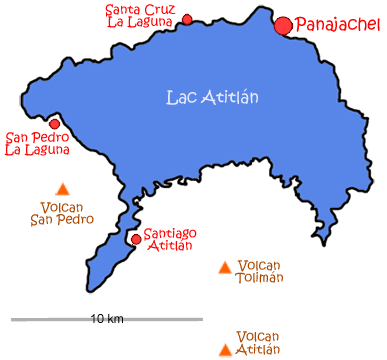 lac atitlan carte du guatemala