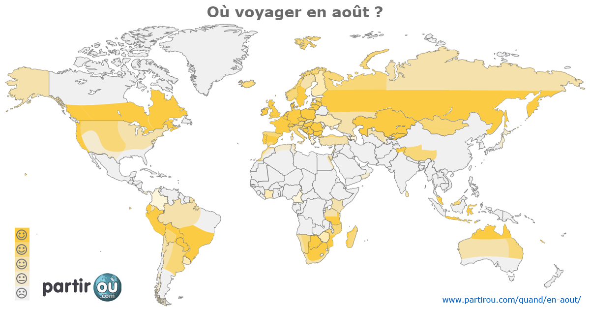 O partir dans le monde au mois d'aot ?