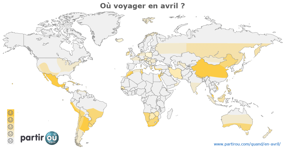 Où partir dans le monde au mois d'avril ?