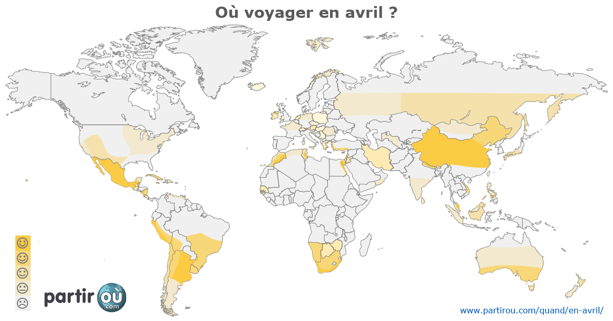 O partir dans le monde au mois d'avril ?