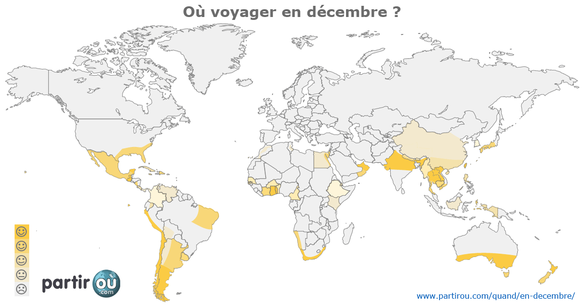 O partir dans le monde au mois de dcembre ?