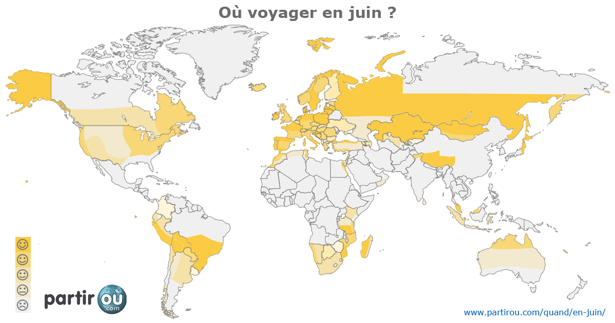 O partir dans le monde au mois de juin ?