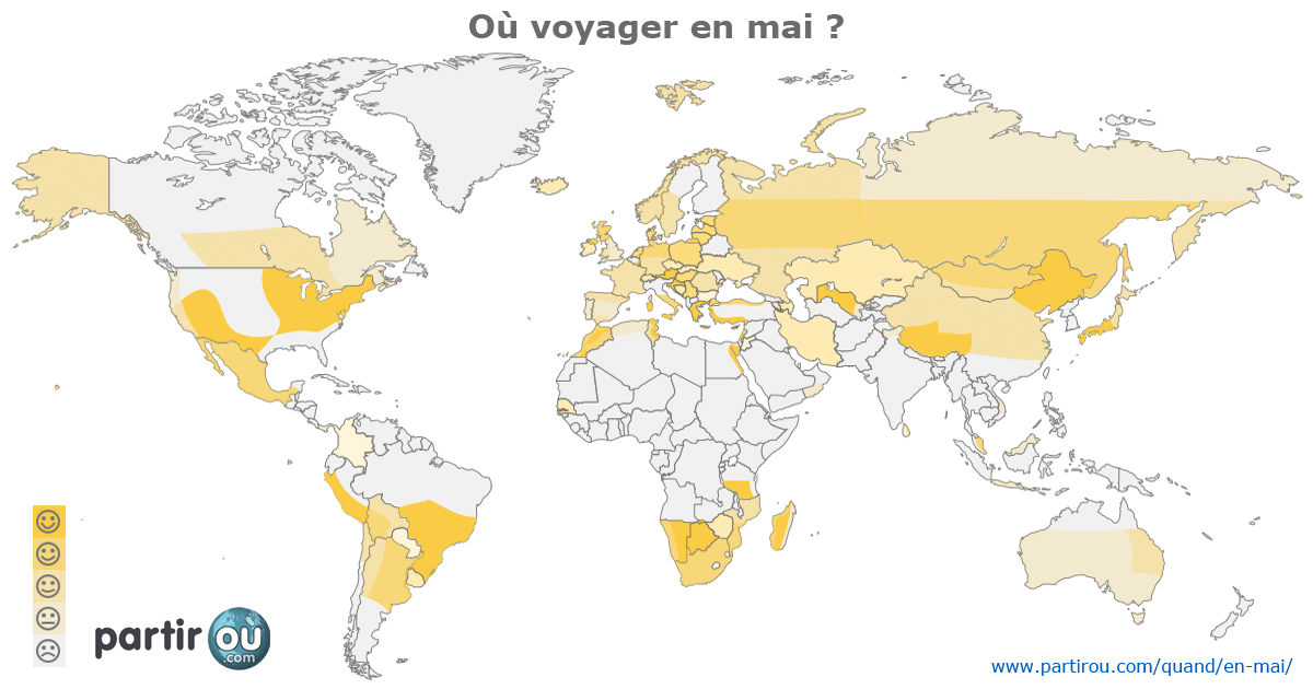 O partir dans le monde au mois de mai ?