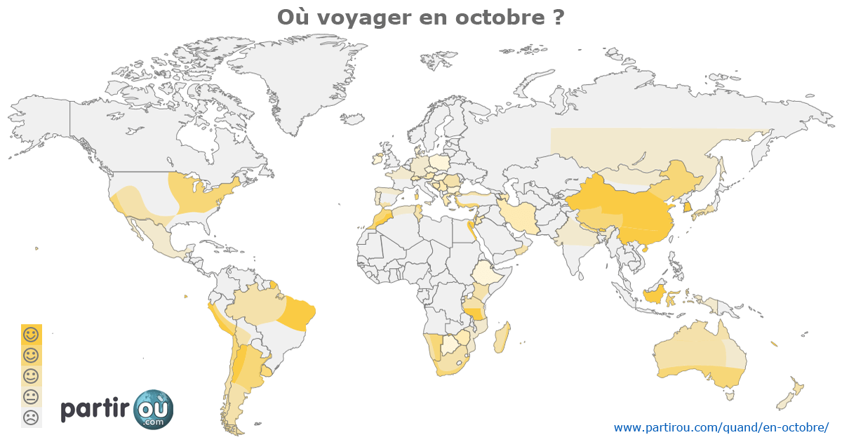 O partir dans le monde au mois d'octobre ?