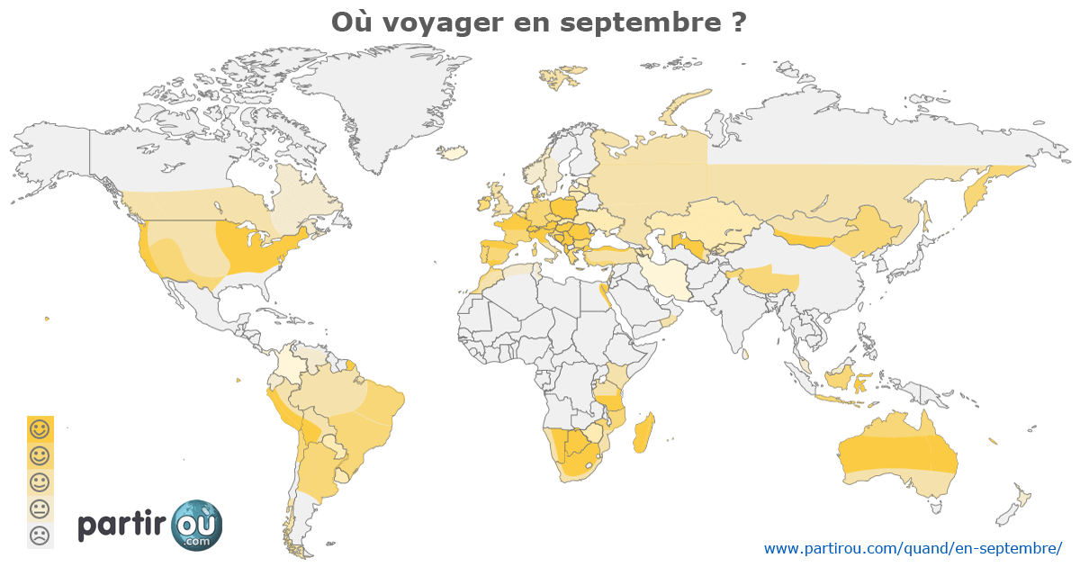 O partir dans le monde au mois de septembre ?