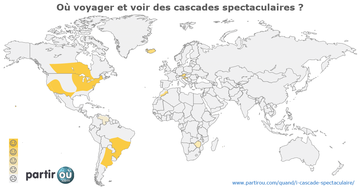 O partir dans le monde et voir des cascades spectaculaires ?