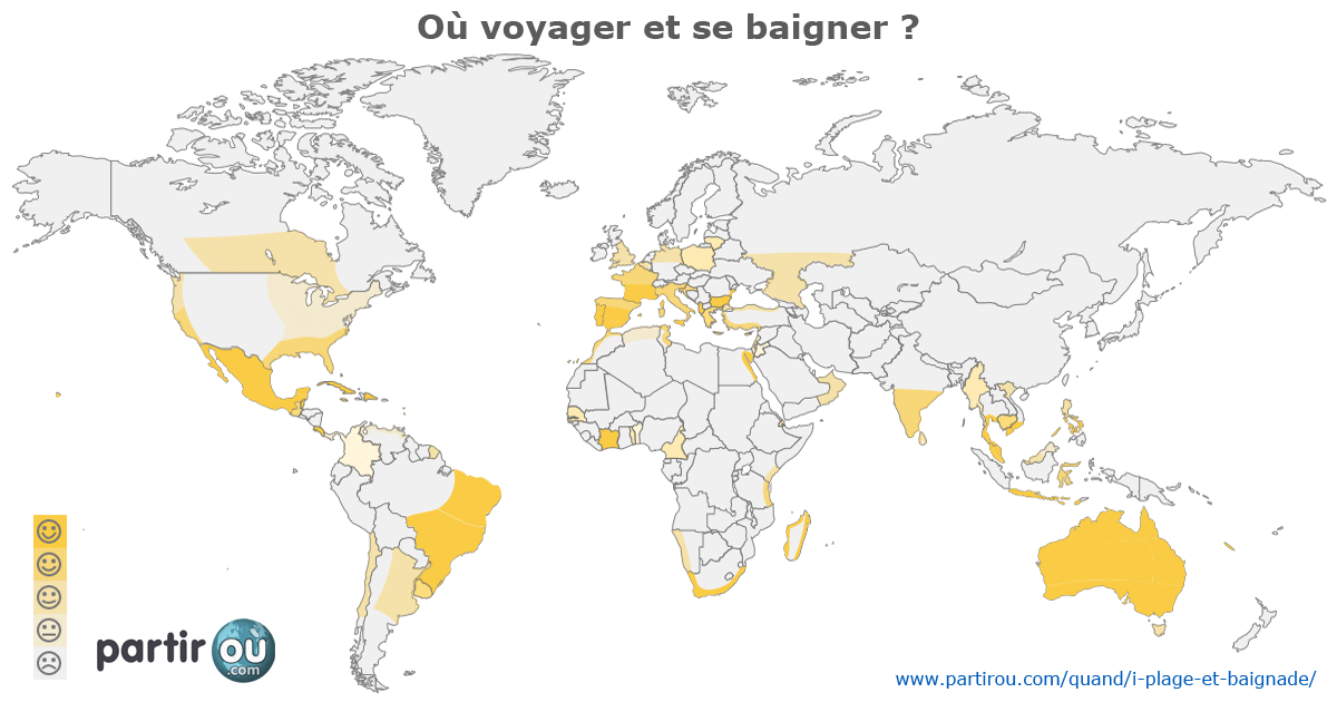 O partir dans le monde et se baigner (plages) ?