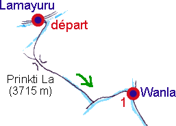 Notre itinraire : Lamayuru - Wanla