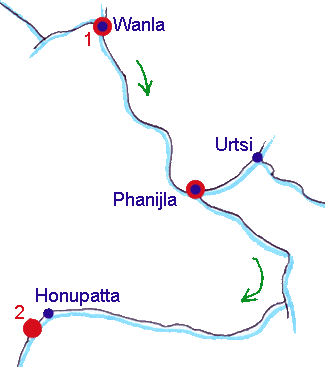 Notre itinraire : Wanla - Honupatta