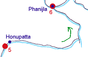 Notre itinraire : Honupatta - Phanijla