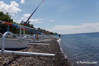 Jukungs, des bateaux de pcheurs  Amed - Bali - Indonsie