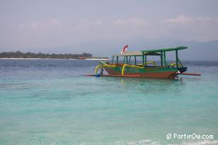 Gili Meno vue depuis Gili Trawangan - Indonsie