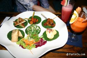 Assiette de tapas servie au "Nomad" à Ubud - Bali