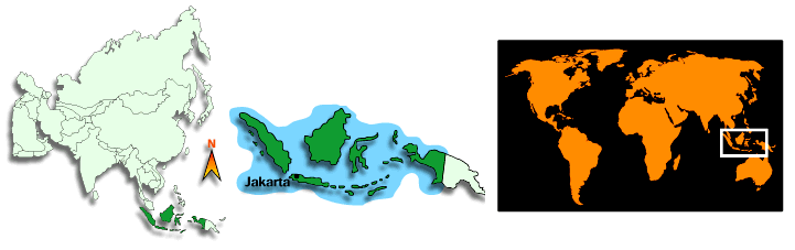 Carte Indonésie