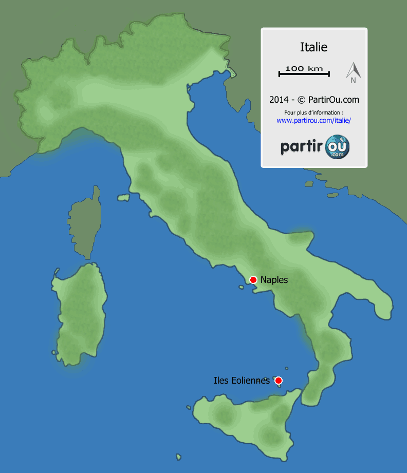 volcans en italie carte