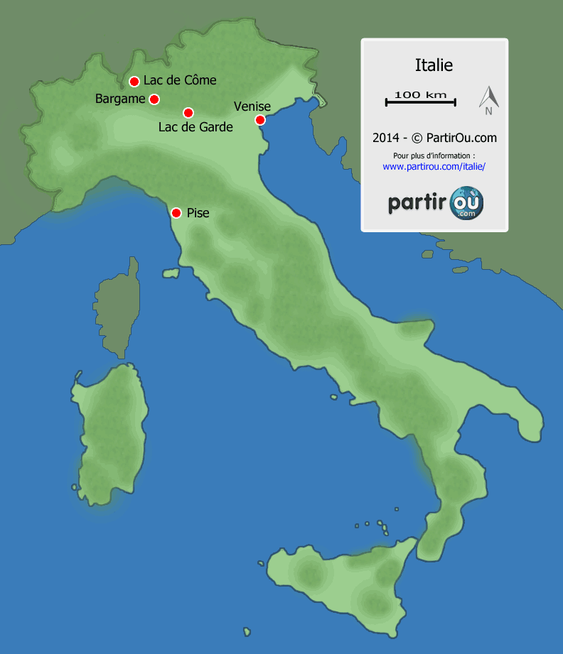 carte italie pise