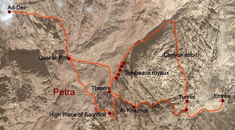 Plan de Petra - Jordanie