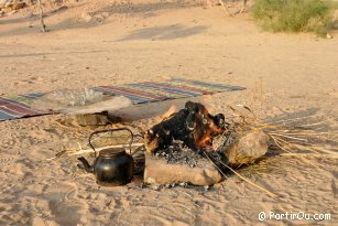 Petit djeuner dans Wadi Rum - Jordanie