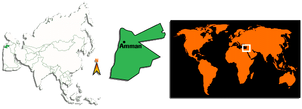 Carte Jordanie