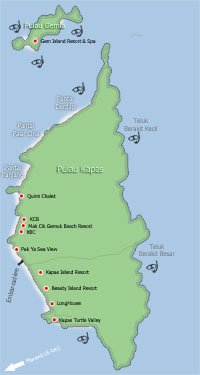 Les îles de Kapas et Gemia - Malaisie