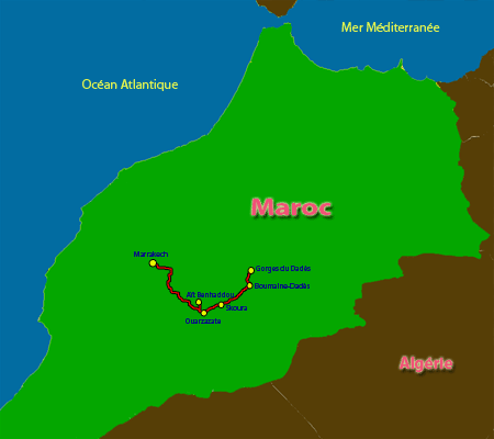 Carte du Maroc