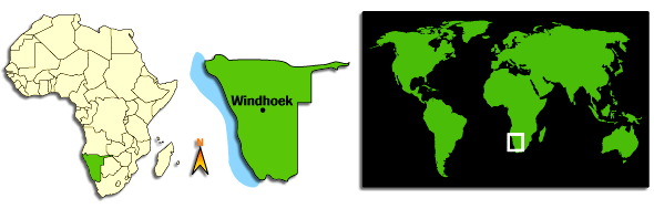 Carte Namibie