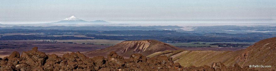 Mont Taranaki vue depuis le Parc national de Tongariro - Nouvelle-Zlande