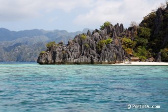 Une des plage appele "White Sand Beach" sur l'le de Coron - Philippines