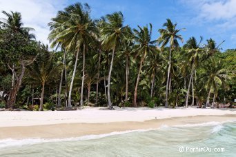 Plage priv du "Coconut Garden Island Resort" prs de Port Barton - Palawan - Philippines